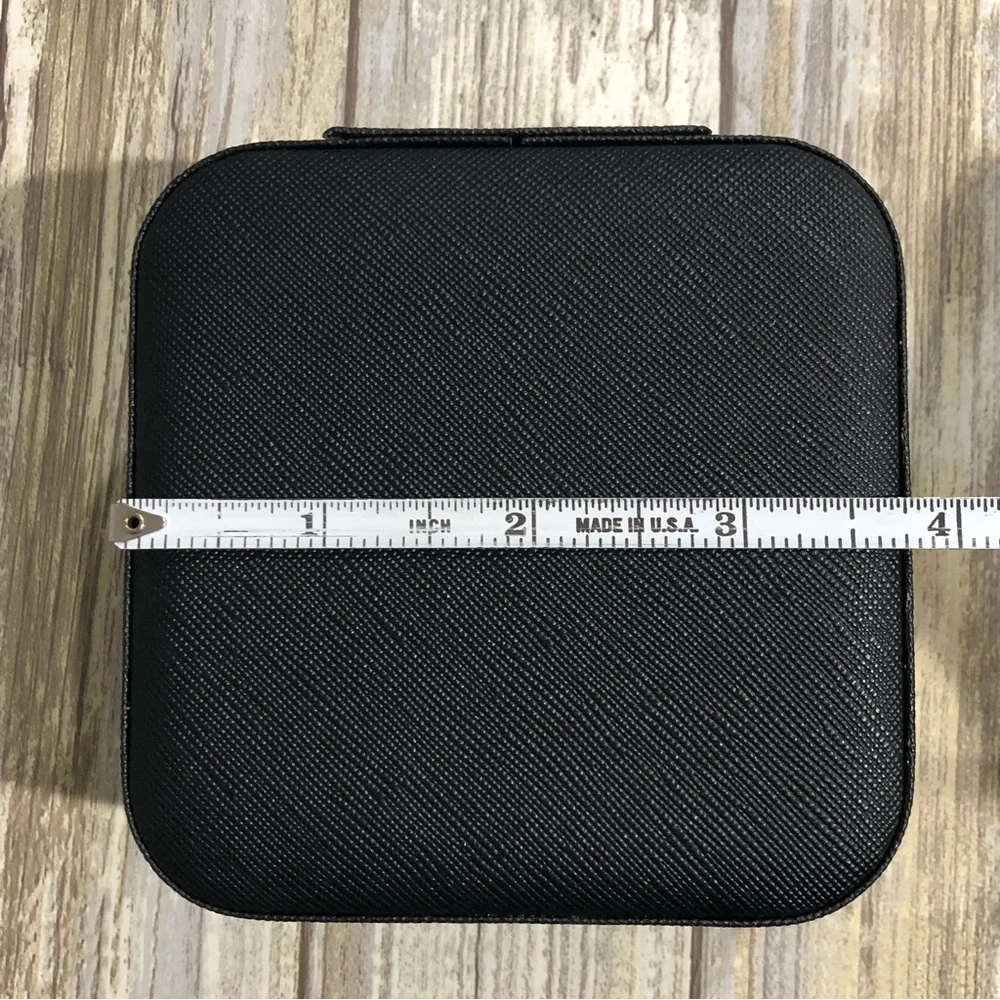 Small Black Zip Top Jewelry Box